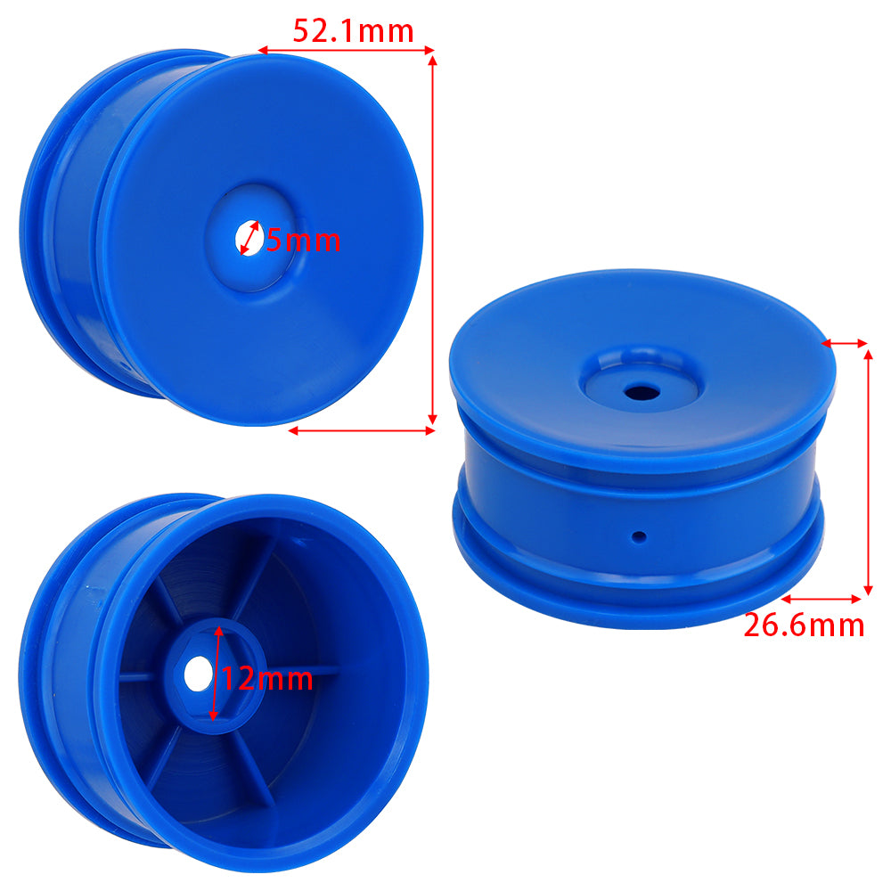 1/10 RC Buggy Plastic Wheel Rims 11.8g Lightweight Empty Hubs Multi Color RC Car Upgrade Parts