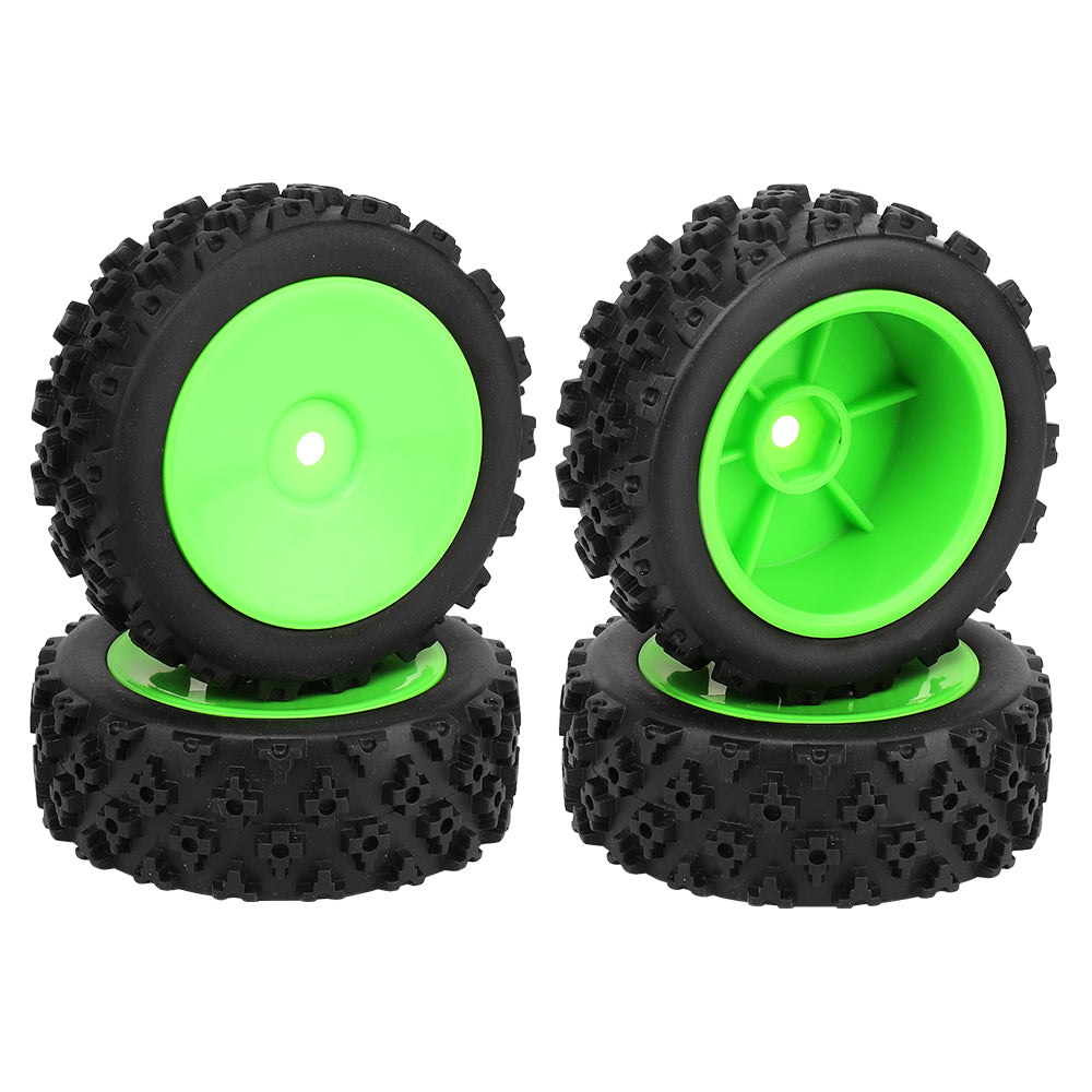 1/10 RC Off-Road Buggy Wheels 72.4g Knobby All-Terrain Rubber Tires Multi Color Rim RC Car Upgrade Parts