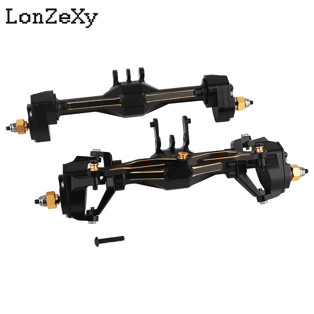 LONZEXY +4mm Planet Middle Axles with Brass Steering Knuckles for 1/18 TRX4M