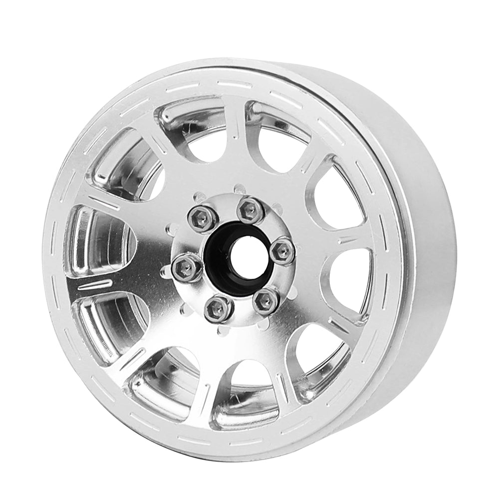 LonZeXy 2.2 Inch CNC Aluminum Beadlock Wheel Rims 97.7g For 1/10 RC Crawler, Replacement Wheel Hub For SCX10 TRX4