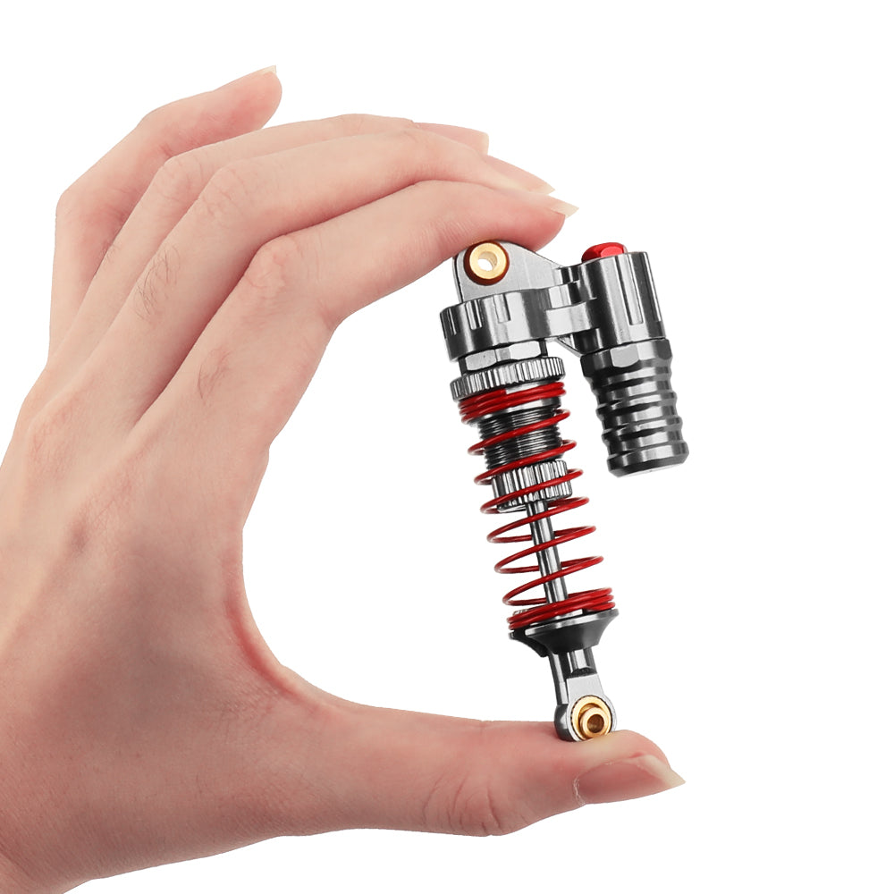 LonZeXy 4PCS 1/10 RC Crawler Piggyback Oil Shock Absorber 70/80/90/100/110/120mm Dual Spring Adjustable Damper For Axial SCX10 TRX4 D90 RC Off-Road Car Upgrade Parts