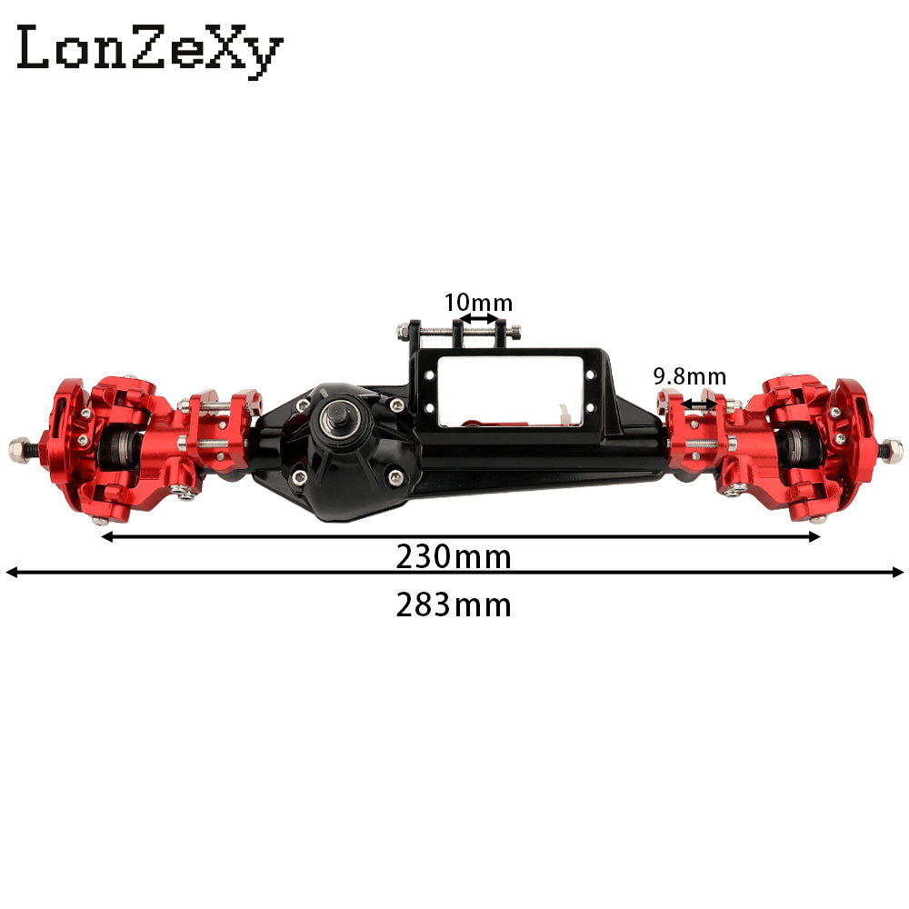Lonzexy Aluminum Complete Front & Rear Axle Set for Axial RBX10 Ryft 1/10 RC Upgrade Parts