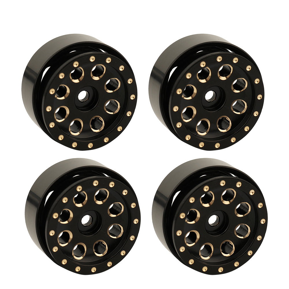LonZeXy 1/18 1/24 RC Crawler Brass Wheel Hub 4Pcs Total 175g Metal Heavy Weight Wheel Rims RC Model Car Upgrade Parts