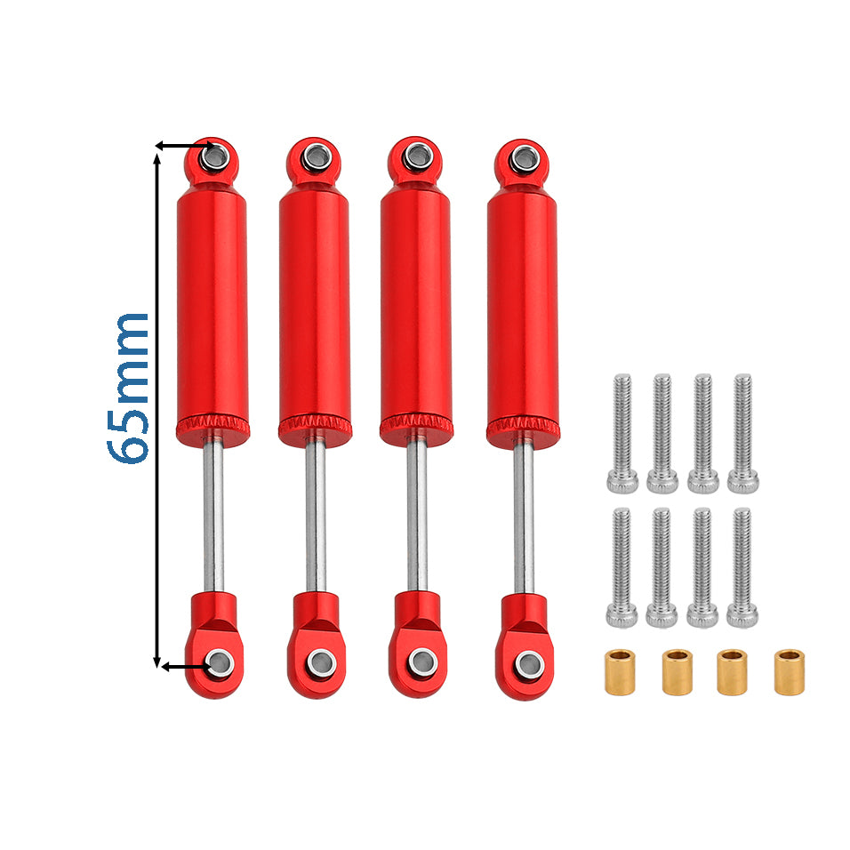 LonZeXy 4PCS Internal Oil Shock Absorber 53/59/65/71/77mm Damper For Traxxas TRX4M 1/18 RC Crawler Aluminum Suspension Upgrade Parts