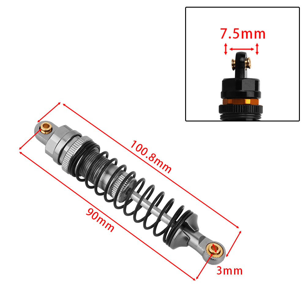 LonZeXy 4PCS Aluminum Oil Shock Absorber 70/80/90/100/110/120mm Adjustable Damper For Axial SCX10 I II III TRX4 D90 1/10 RC Rock Crawler Upgrade Parts