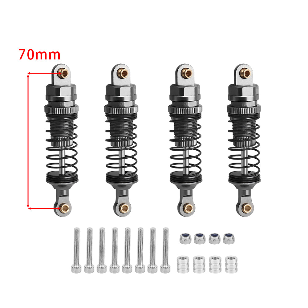 LonZeXy 4PCS Aluminum Oil Shock Absorber 70/80/90/100/110/120mm Adjustable Damper For Axial SCX10 I II III TRX4 D90 1/10 RC Rock Crawler Upgrade Parts