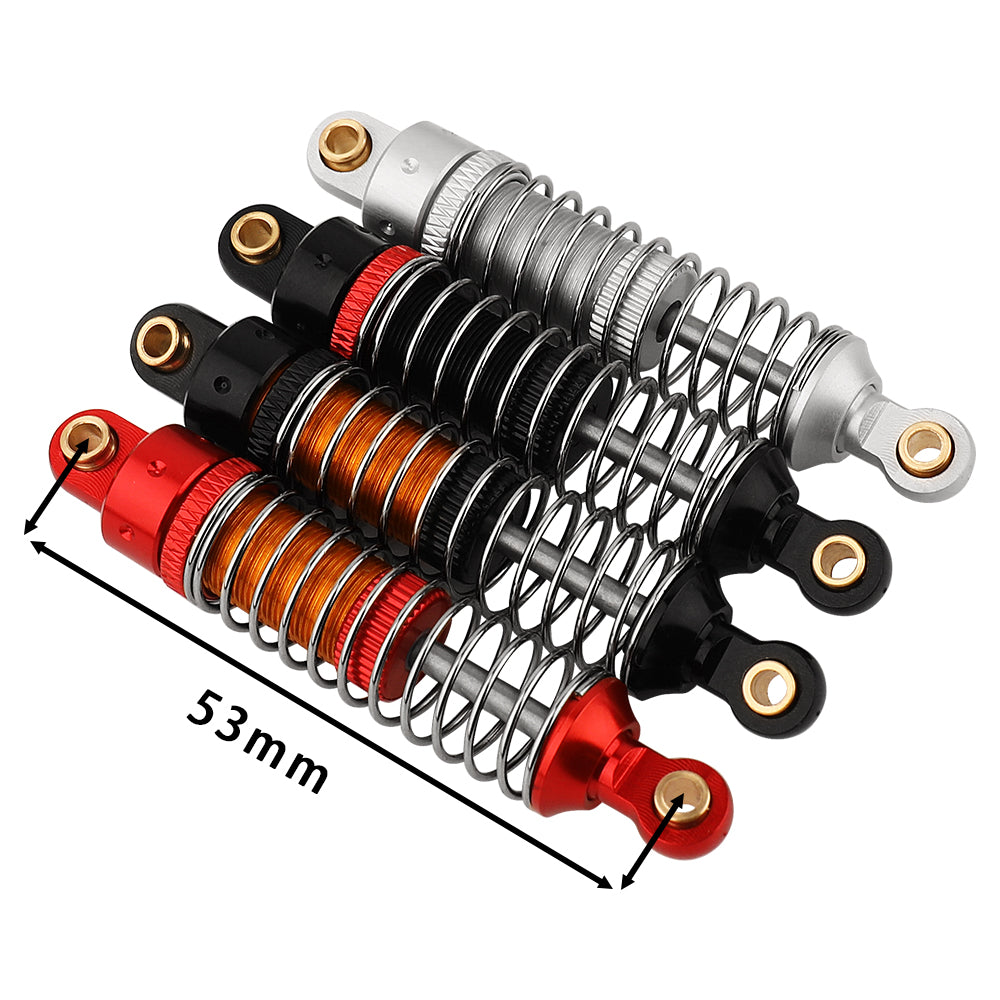 LonZeXy 4PCS New Aluminum Oil Shock Absorber 53/59/66mm Adjustable Damper For Traxxas TRX4M 1/18 RC Crawler Car Suspension Upgrade Parts