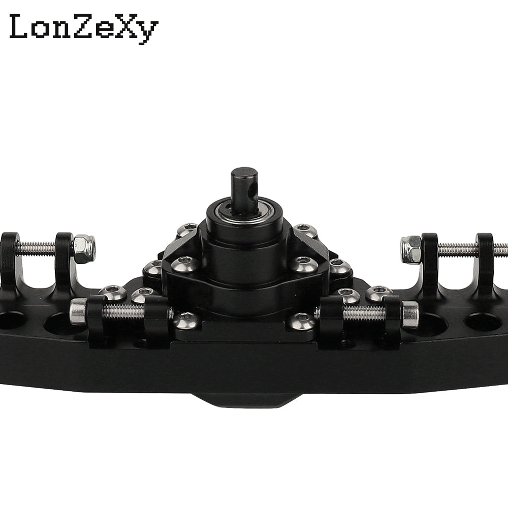 Lonzexy 1/10 Aluminum RC Portal Axles Set  for Axial Capra SCX10 III LCG (Black F&R Set)