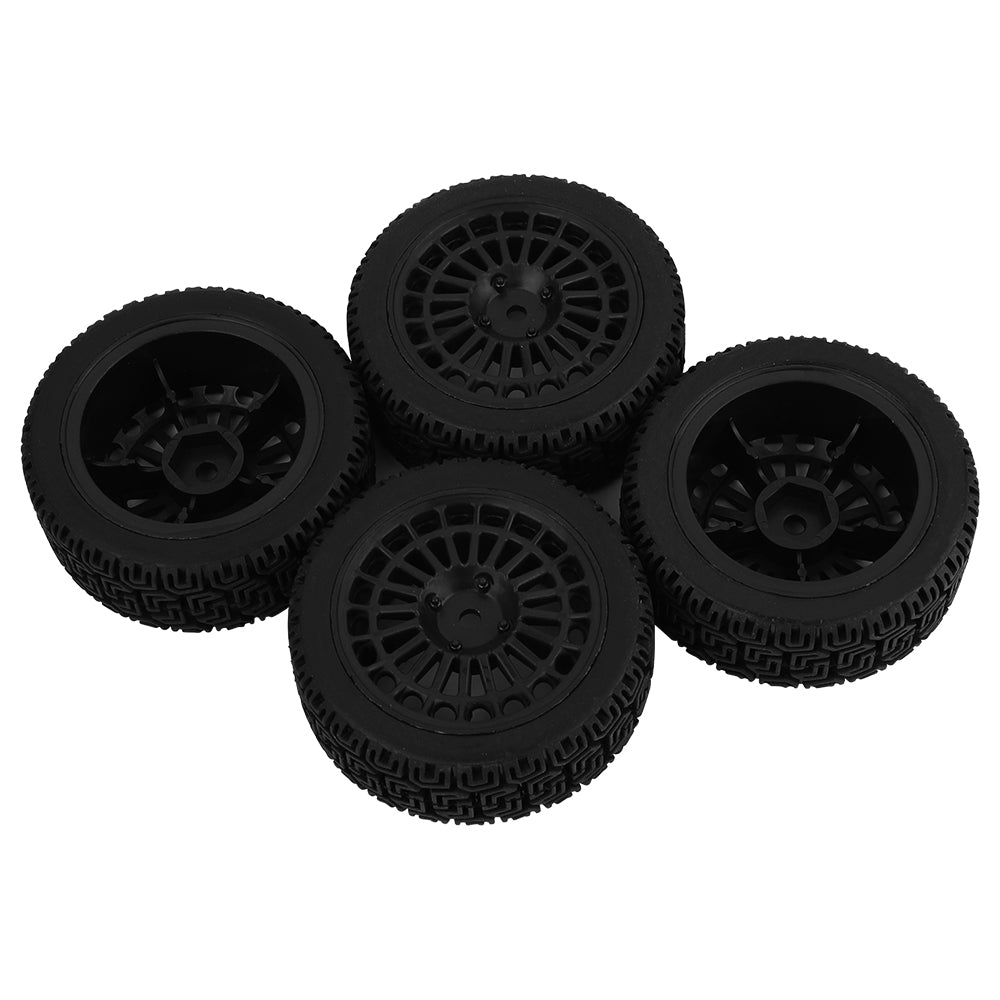 70mm RC Car Wheels Tires 4Pcs 26mm Width Rubber Tyre Plastic Wheel Rims for 1/10 On-Road Rally RC Buggy Upgrade Parts 7 Colors Optional