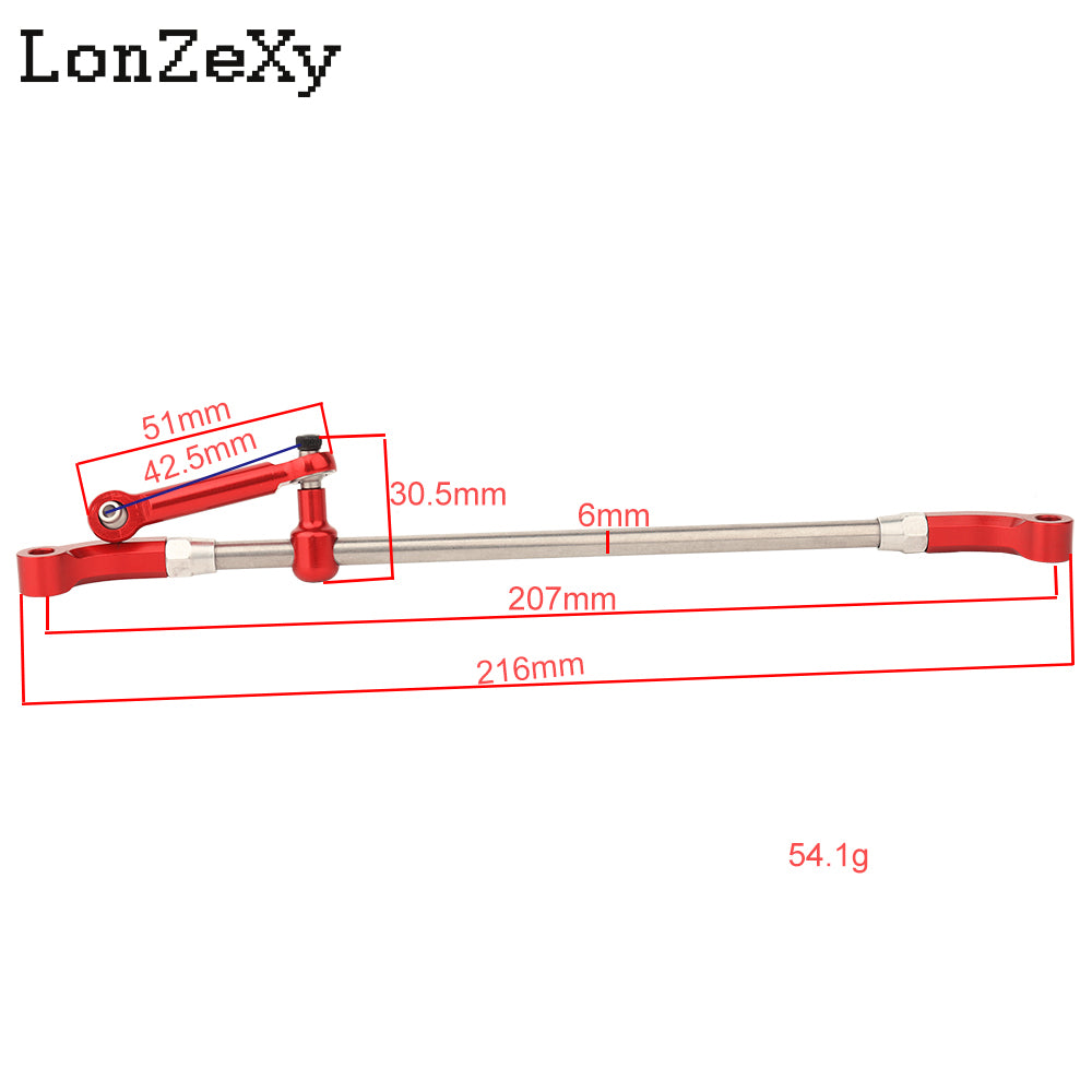 Lonzexy Aluminum Front Steering Rod Tie Links for 1/8 LMT  AXLE 4WD LOS04022 RC Upgrade Part
