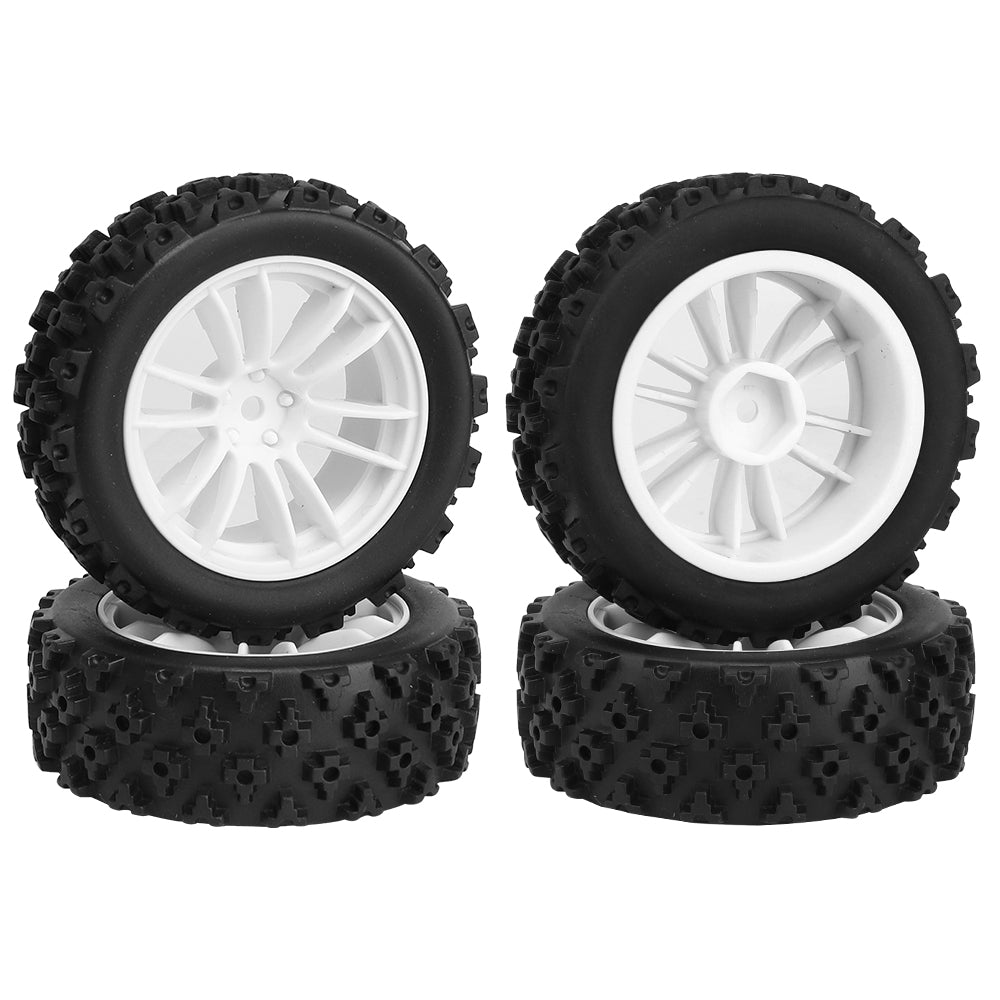 1/10 RC Off-Road Buggy Wheels 34.2g Knobby All-Terrain Rubber Tires Multi Color Plastic Rims 12mm Hex RC Upgrade Parts