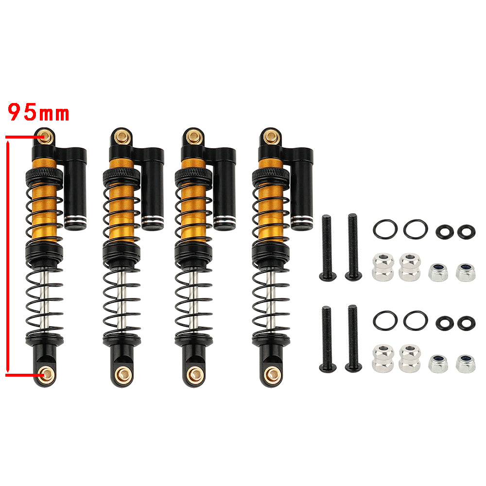 LonZeXy 1/10 RC Crawler Metal Piggyback Shock Absorber 90/95/100/105/110/115mm Oil Damper Negative Pressure Shock For SCX10 TRX4 D90 RC Car Upgrade Parts
