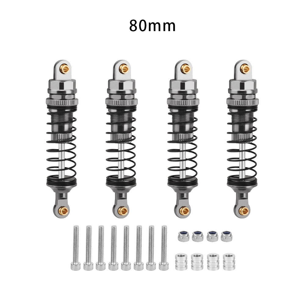 LonZeXy 4PCS Aluminum Oil Shock Absorber 70/80/90/100/110/120mm Adjustable Damper For Axial SCX10 I II III TRX4 D90 1/10 RC Rock Crawler Upgrade Parts