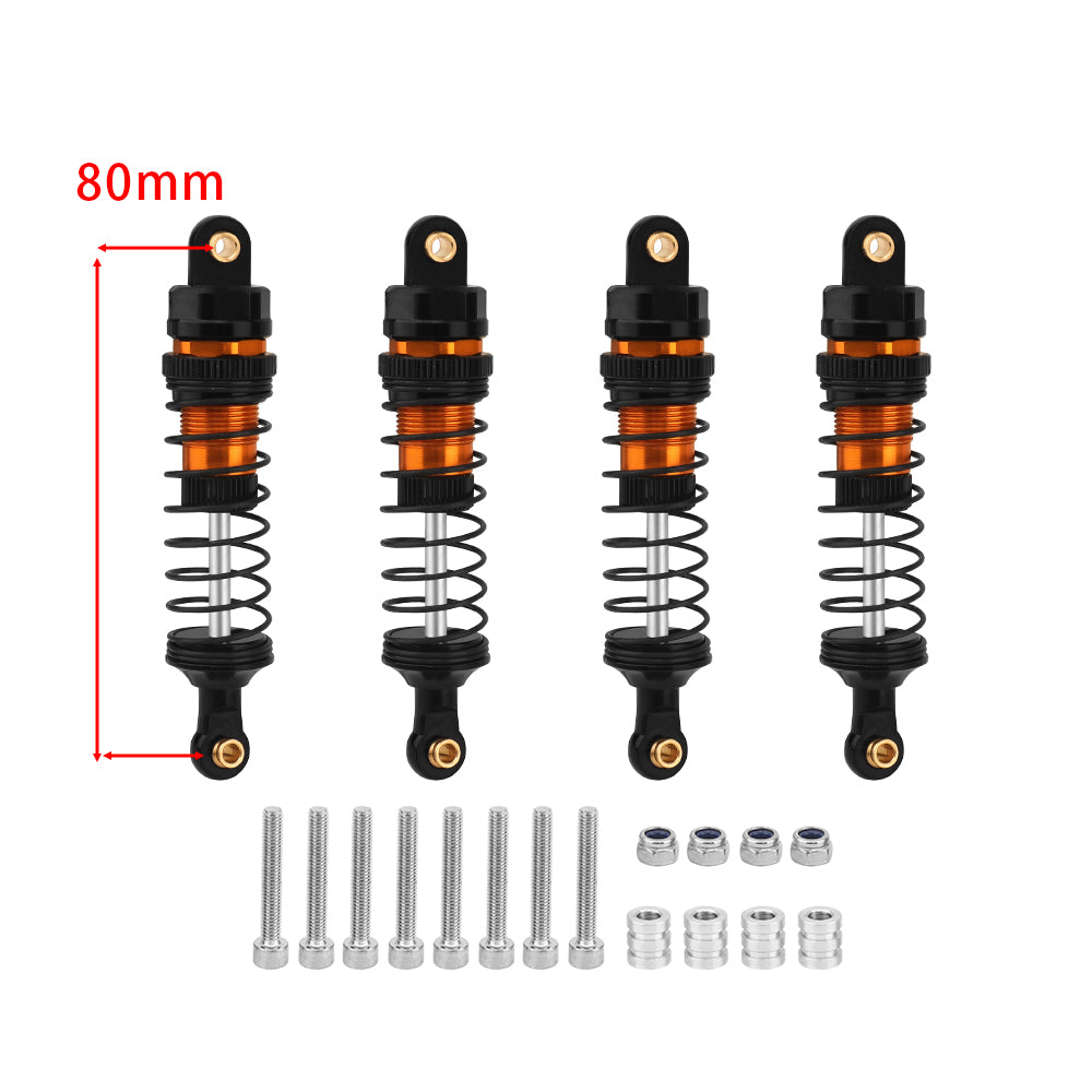 LonZeXy 4PCS Aluminum Oil Shock Absorber 70/80/90/100/110/120mm Adjustable Damper For Axial SCX10 I II III TRX4 D90 1/10 RC Rock Crawler Upgrade Parts