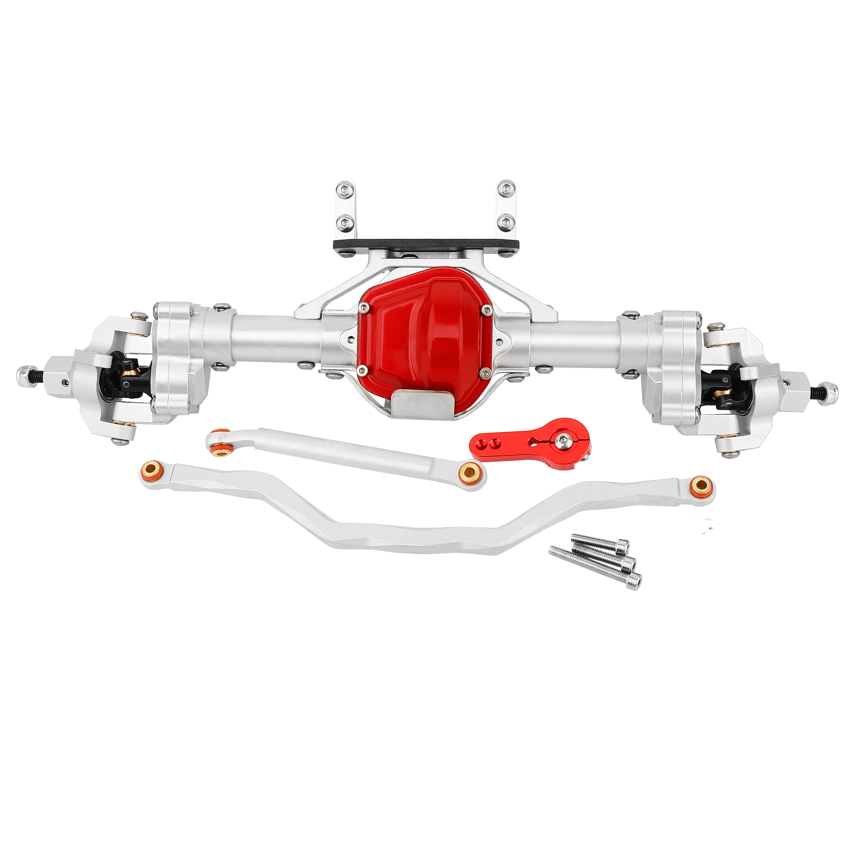 LonZeXy CNC Aluminum Portal Axles Complete Front & Rear Axles Set, Lift Portal Axle Housing For 1/10 Axial SCX10 Gen1 Gen2 RC Crawler Car Metal Upgrade Parts