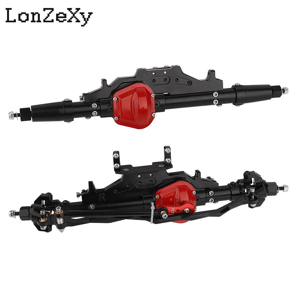 LONZEXY Complete Metal Front / Rear Axle Set for 1/10 RC Rock Crawler Axial Wraith RR10