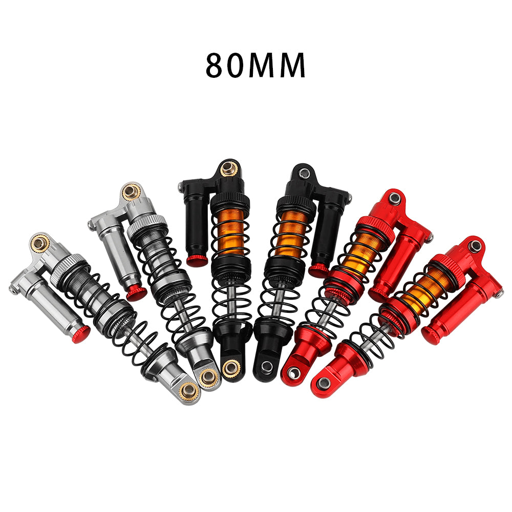 LonZeXy 4PCS 1/10 RC Crawler Piggyback Oil Shock Absorber 70/80/90/100/110/120mm Adjustable Damper For Axial SCX10 TRX4 D90 RC Off-Road Car Upgrade Parts