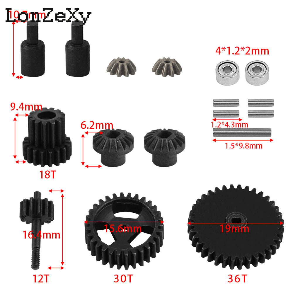 Lonzexy Steel Gearbox Transmission Gear For Losi 1/24 Micro-B 2WD BUGGY RC Upgrade Parts
