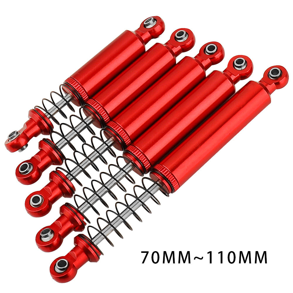 LonZeXy 1/10 RC Crawler Aluminum Oil Shock Absorber 70 80 90 100 110mm Adjustable Damper 4PCS For Axial SCX10 TRX4 D90 RC Off Road Car Upgrade Parts