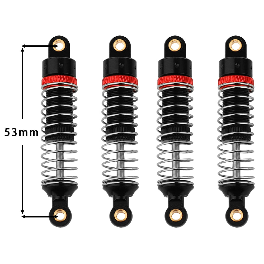 LonZeXy 4PCS New Aluminum Oil Shock Absorber 53/59/66mm Adjustable Damper For Traxxas TRX4M 1/18 RC Crawler Car Suspension Upgrade Parts