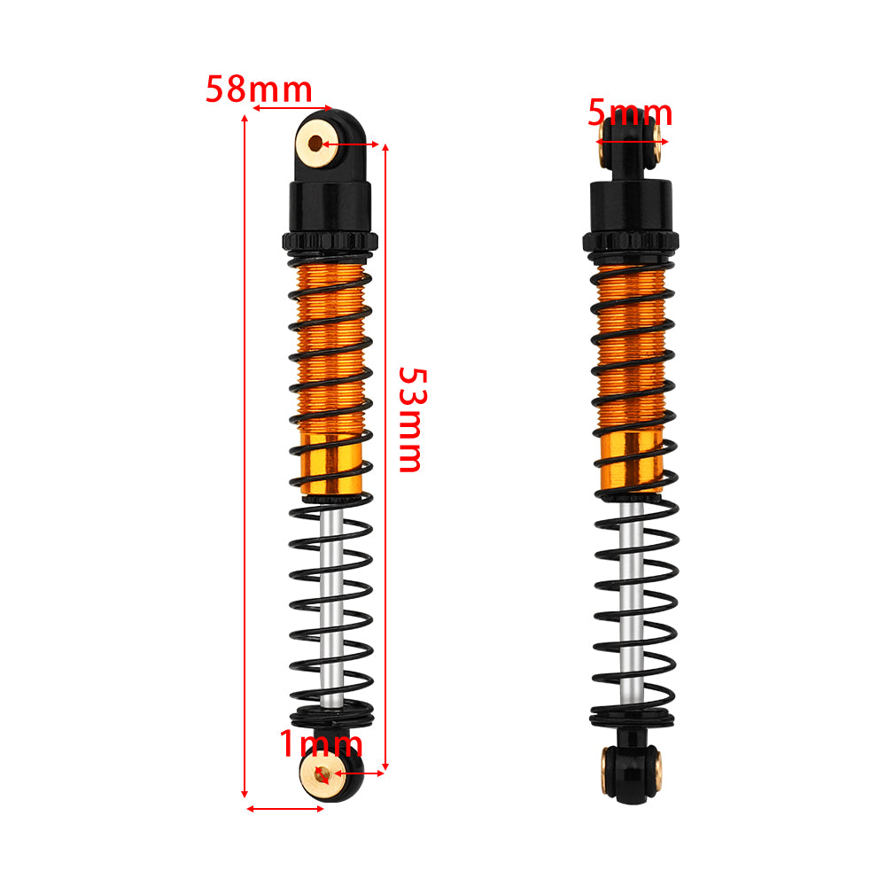 LonZeXy 4PCS Oil Shock Absorber 40.5mm / 52mm Adjustable Damper For Axial SCX24 1/24 RC Crawler Aluminum Suspension Upgrade Parts