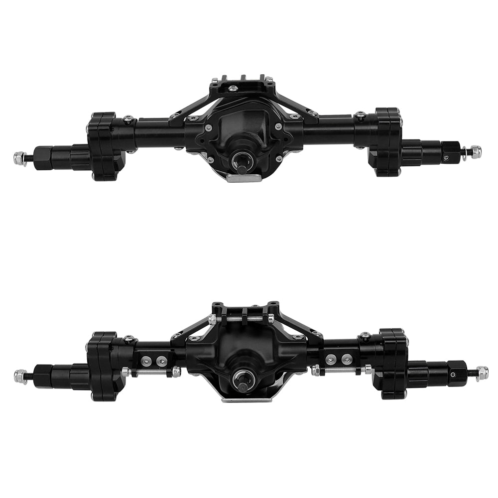 LonZeXy CNC Aluminum Portal Middle Axle With Steering Link Option, Metal Portal Axle For 1/10 SCX10 6x6 RC Crawler Chassis Upgrade Parts