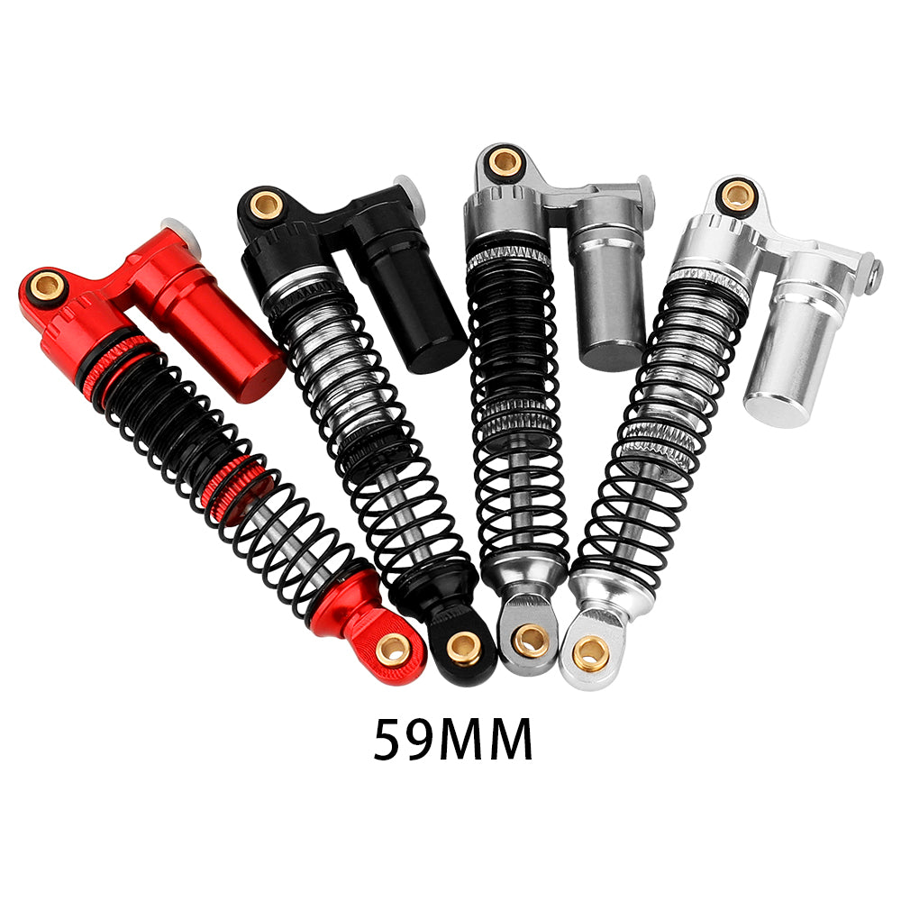 LonZeXy 4PCS New Oil Shock Absorber 53/59/66/78mm Piggyback Damper For Traxxas TRX4M 1/18 RC Crawler Adjustable Aluminum Suspension Upgrade Parts