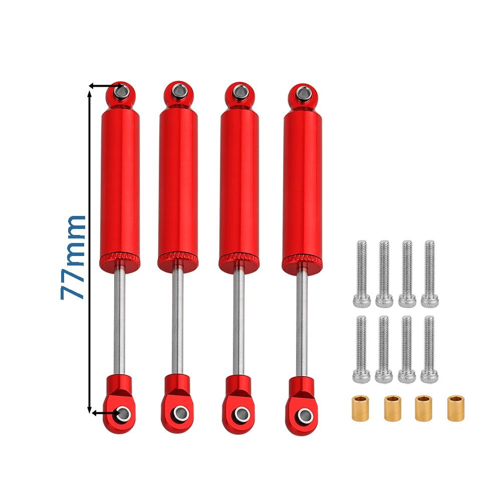 LonZeXy 4PCS Internal Oil Shock Absorber 53/59/65/71/77mm Damper For Traxxas TRX4M 1/18 RC Crawler Aluminum Suspension Upgrade Parts
