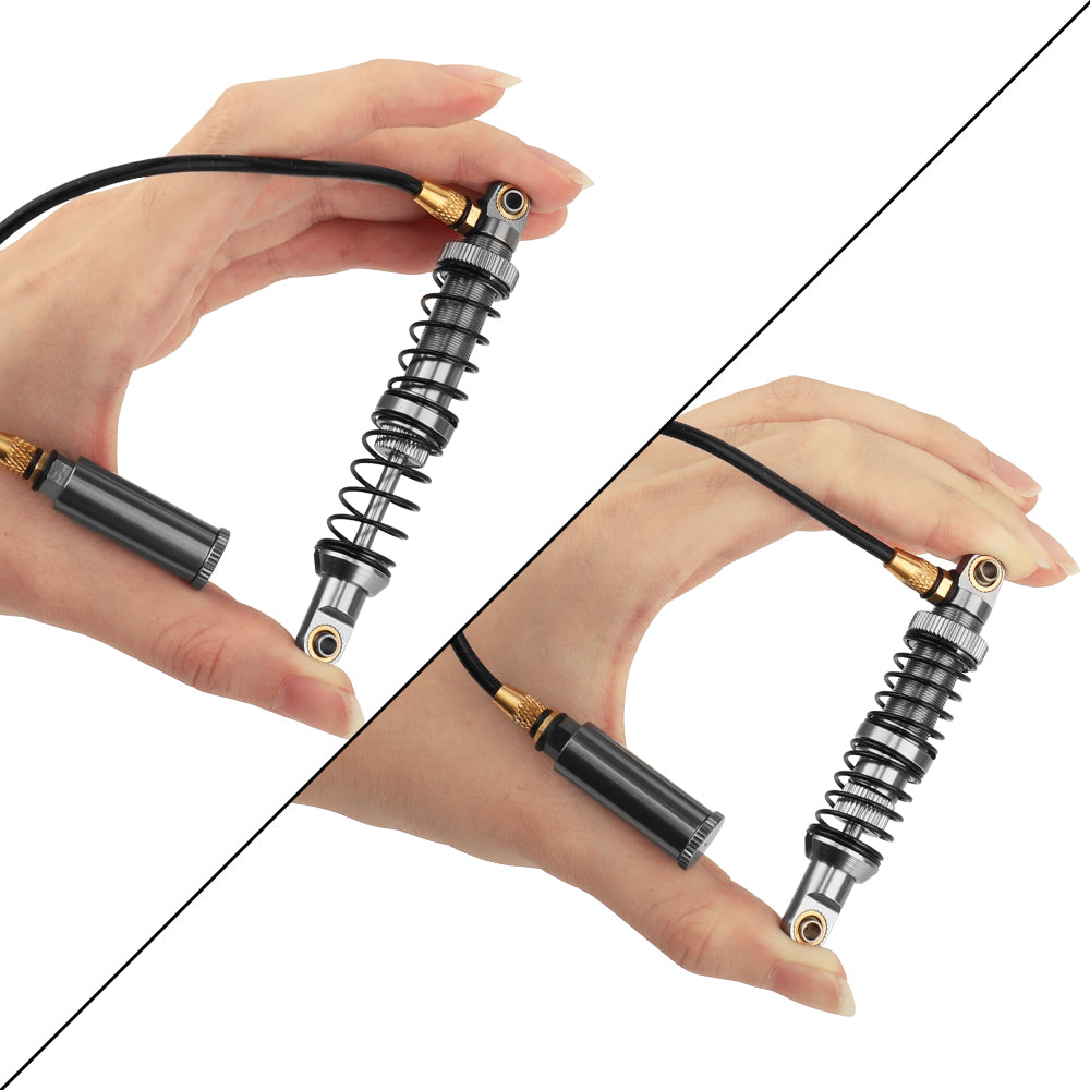 LonZeXy 4PCS Remote Reservoir Dual Spring Negative Pressure Shock Absorber 70/80/90/100/110/120mm Oil Damper For Axial SCX10 TRX4 TRX6 Wraith 1/10 RC Crawler Upgrade Parts