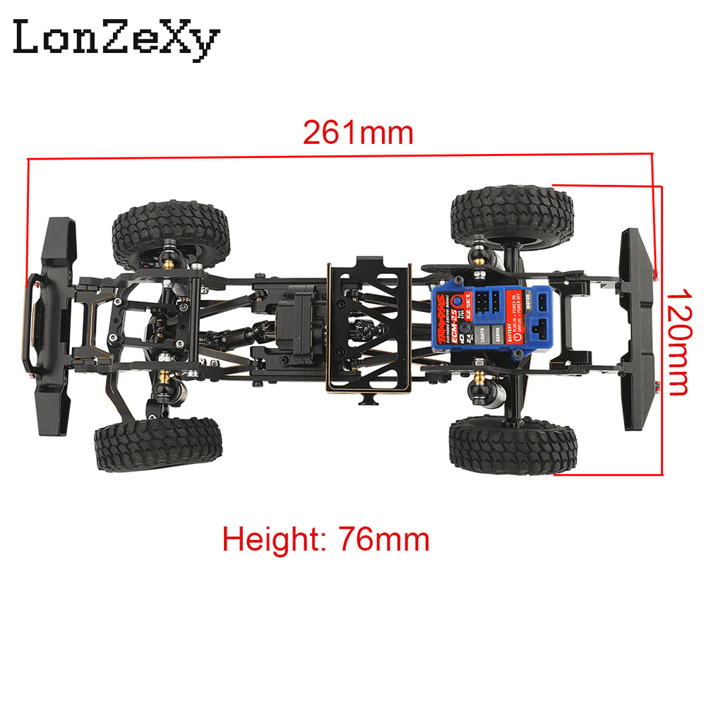 LONZEXY 313mm Wheelbase Assembled Frame Chassis for SCX10 II 90046