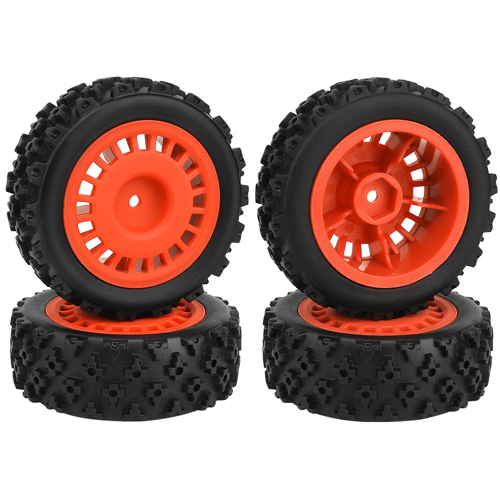 1/10 RC Off-Road Buggy Wheels 38.4g Knobby Rubber Tires Multi Color Rim RC Car Upgrade Parts