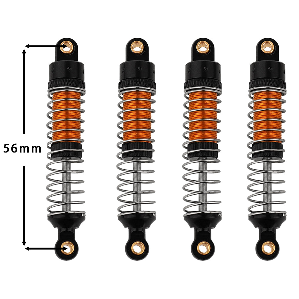 LonZeXy 4PCS New Aluminum Oil Shock Absorber 53/59/66mm Adjustable Damper For Traxxas TRX4M 1/18 RC Crawler Car Suspension Upgrade Parts
