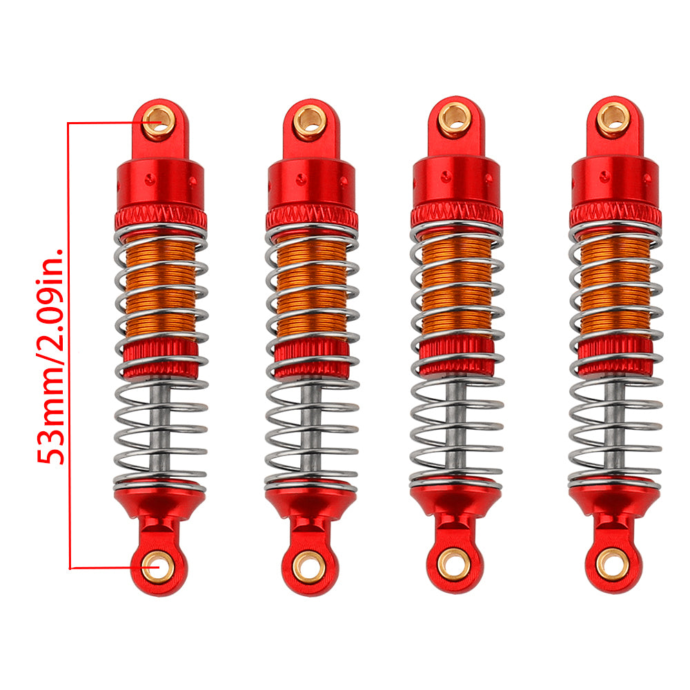 LonZeXy 4PCS New Aluminum Oil Shock Absorber 53/59/66mm Adjustable Damper For Traxxas TRX4M 1/18 RC Crawler Car Suspension Upgrade Parts