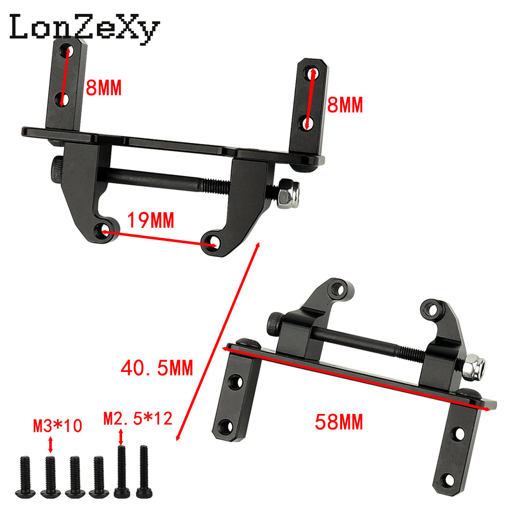LONZEXY Aluminum Alloy Servo Mount for 1/10 SCX10 II