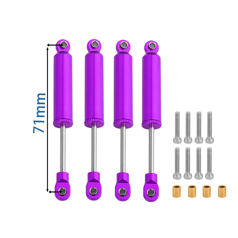 LonZeXy 4PCS Internal Oil Shock Absorber 53/59/65/71/77mm Damper For Traxxas TRX4M 1/18 RC Crawler Aluminum Suspension Upgrade Parts