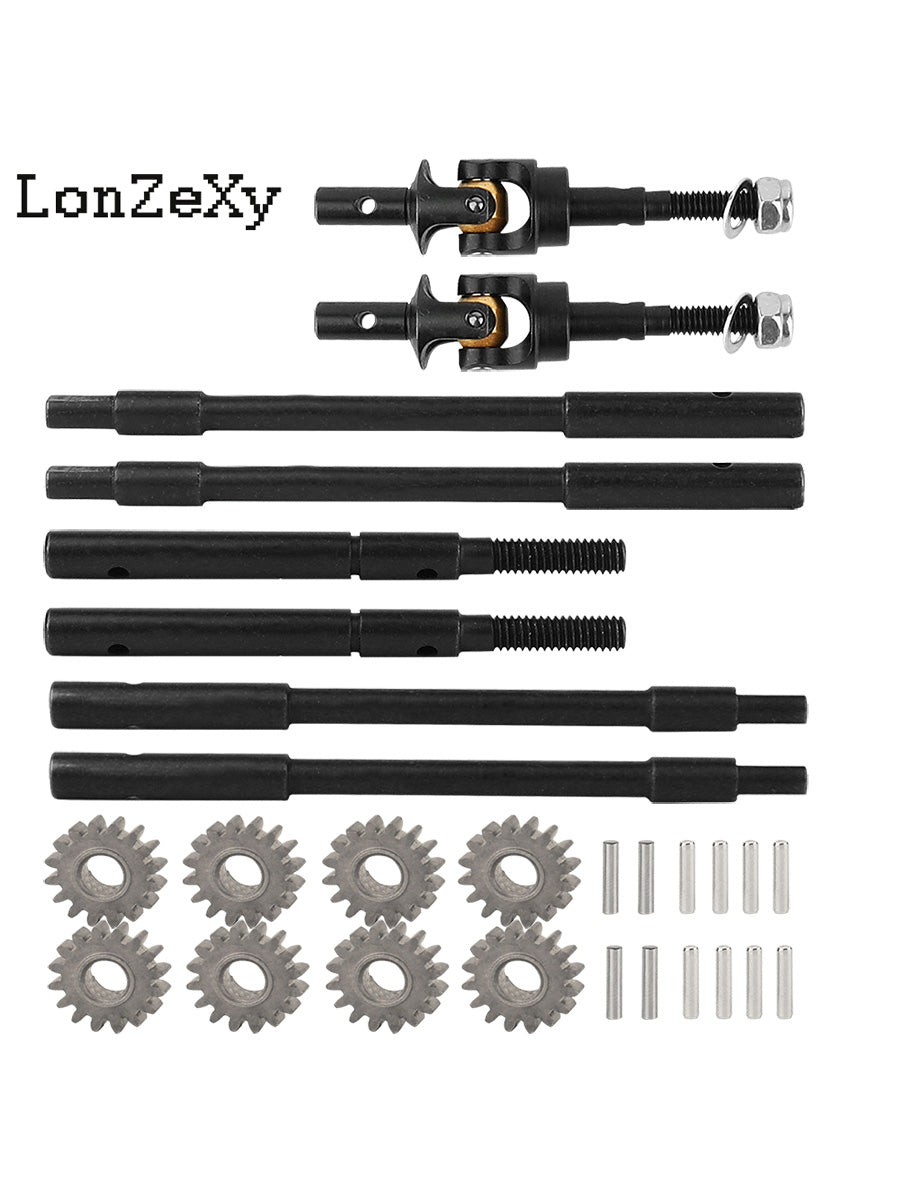 LONZEXY Axle Shaft with Gear for 1/10 SCX10 III