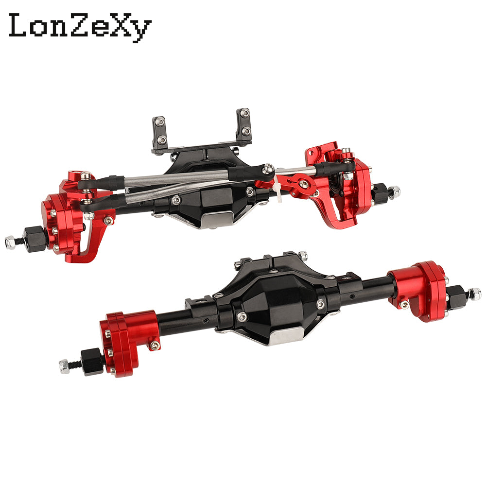 LONZEXY Complete Front & Rear Portal Axle for SCX10 II SCX10