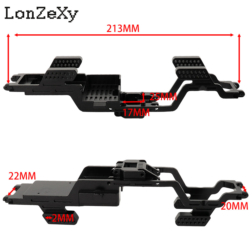 LONZEXY 313/324mm Wheelbase LCG Aluminum Chassis Kit Frame Girder for 1/10 RC Crawler TRX4 Upgrade Parts