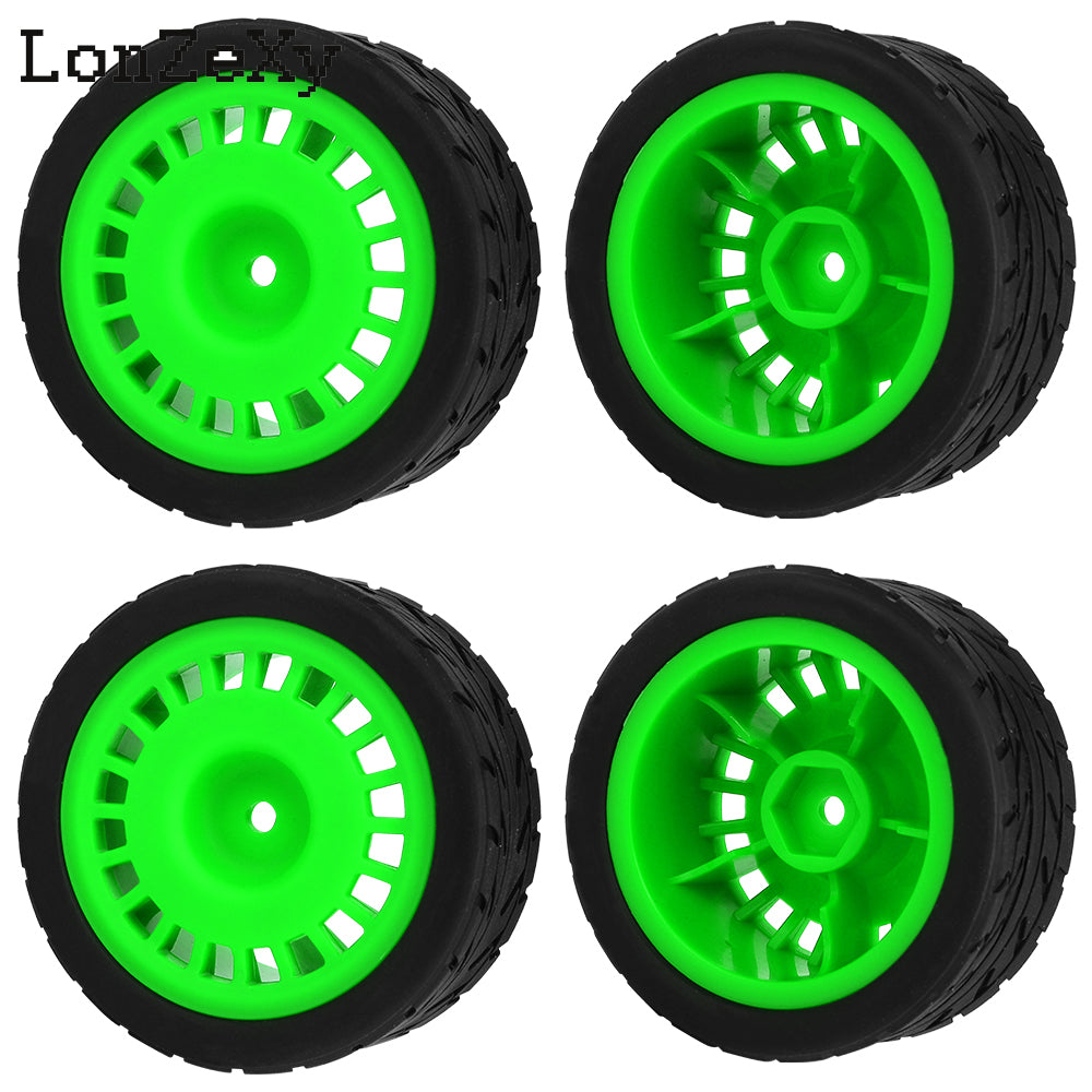 Lonzexy 1/10 Scale Hard Plastic RC Drift Tires For Traxxas 4 Tec 2.0 Tamiya TT01 XV01 Kyosho WR8 Sakura WLtoys HPI