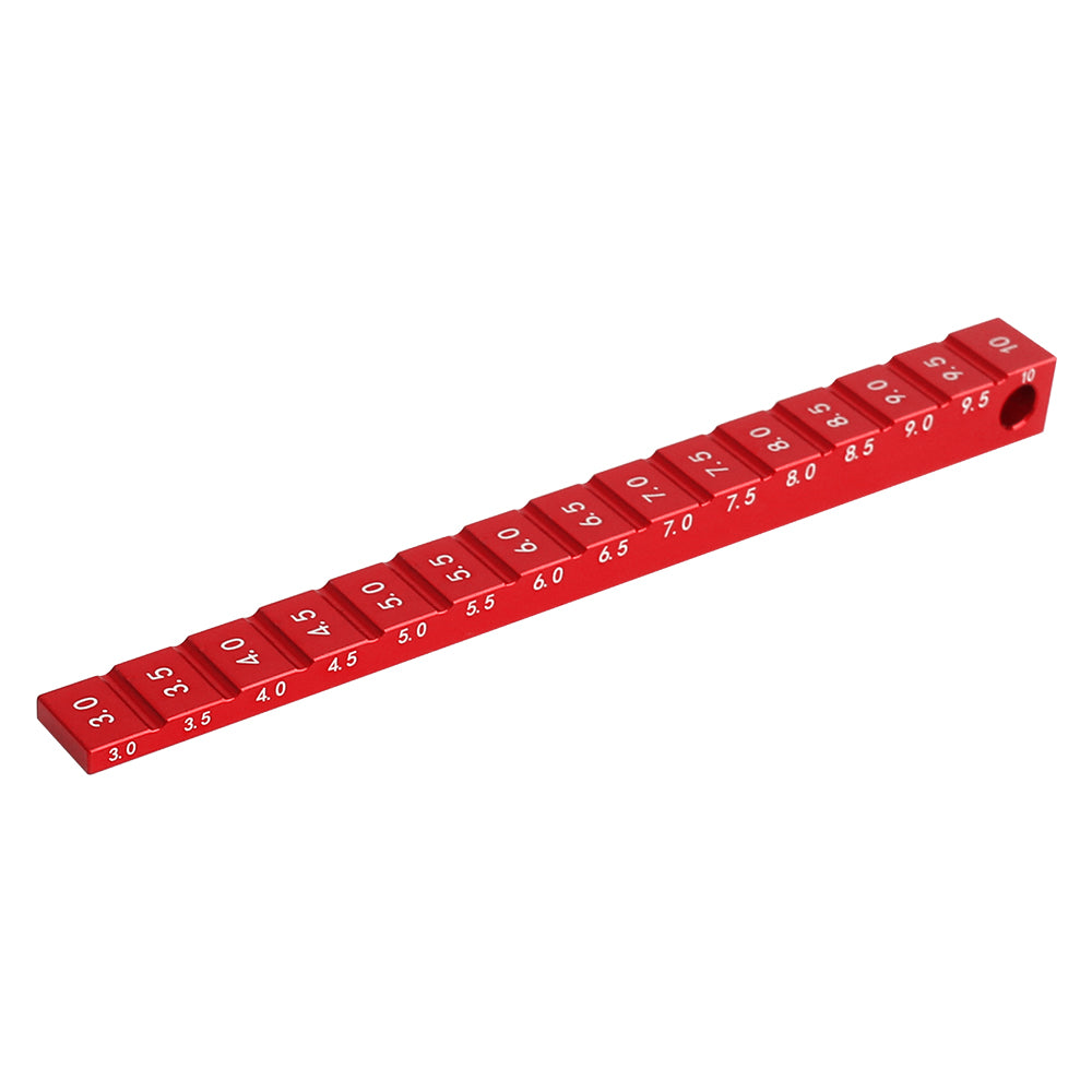 LONZEXY Height Gauge Aluminum Alloy RC Height Measuring Ruler for 1/8 1/10 RC Car