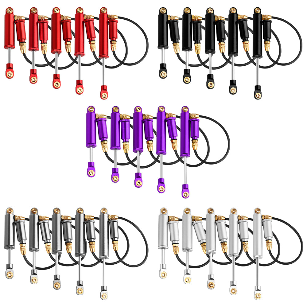 LonZeXy 4PCS Remote Reservoir Negative Pressure Shock Absorber 56/63/68/75/80mm Oil Damper For Traxxas TRX4M 1/18 RC Crawler Car Upgrade Aluminum Suspension Parts