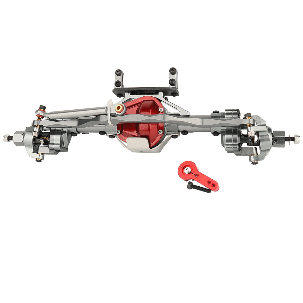 LonZeXy CNC Aluminum Portal Axles Complete Front & Rear Axles Set, Lift Portal Axle Housing For 1/10 Axial SCX10 Gen1 Gen2 RC Crawler Car Metal Upgrade Parts