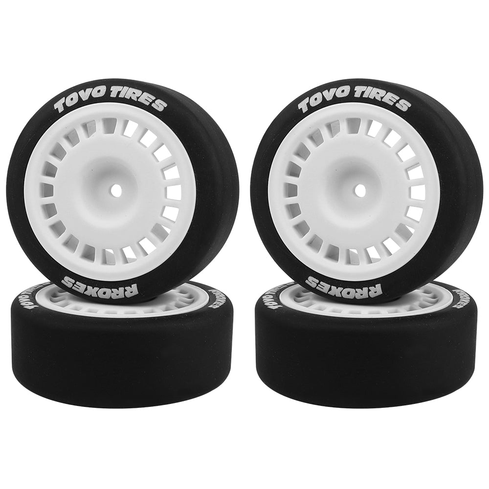 1/10 RC On-Road Car Wheels 38g Drift Rubber Tires Multi-Color Rim RC Racing Upgrade Accessories