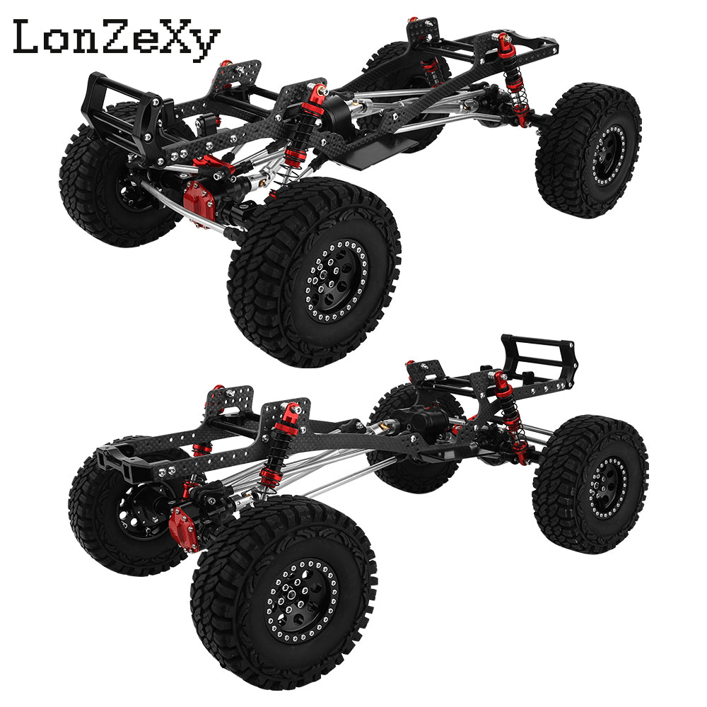 Lonzexy 1/10 RC Car LCG Low Center Of Gravity Crawler Chassis Fit for SCX10 Upgrades