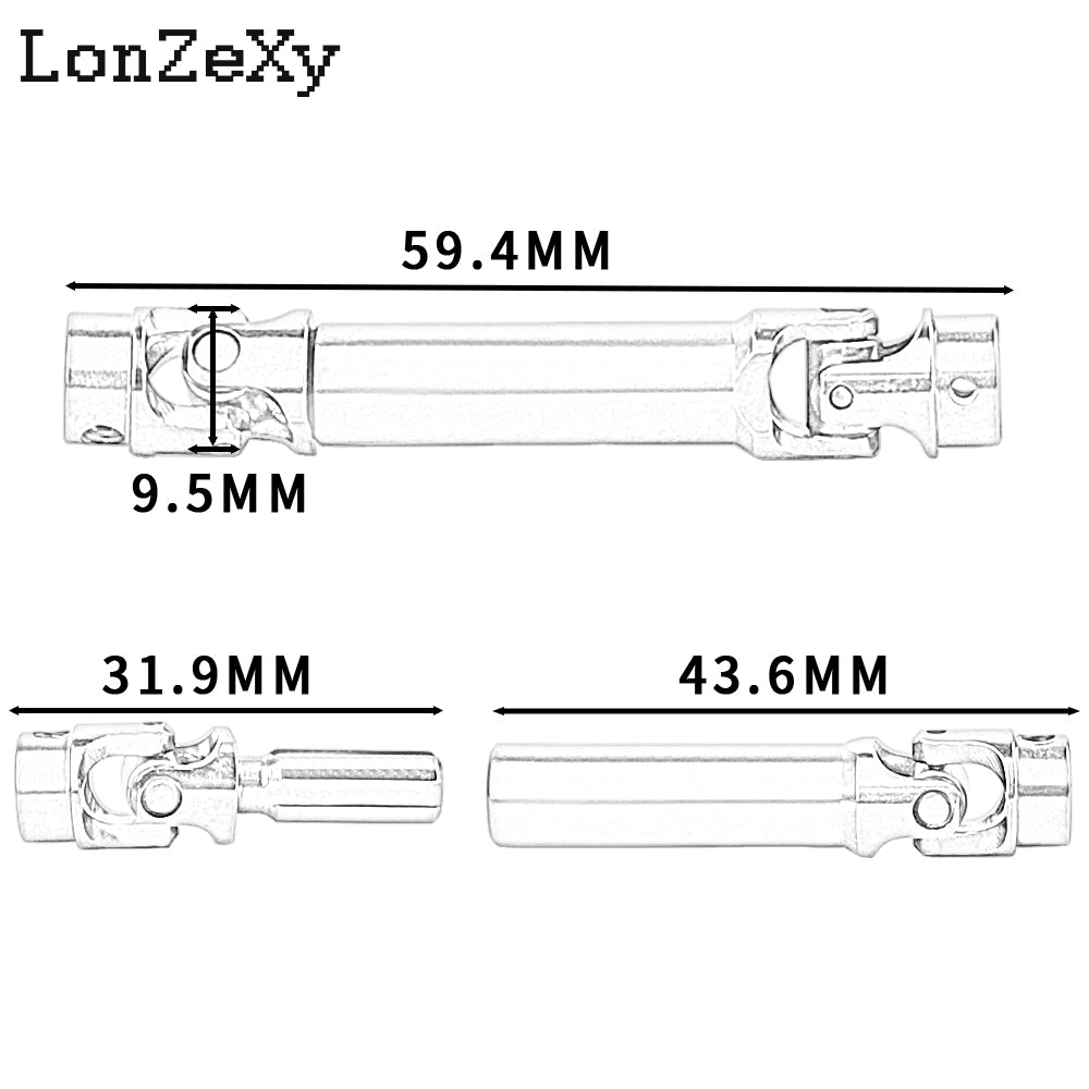 LONZEXY 1 pcs Stainless Steel Drive Shaft for 1/18 TRX4M Mods