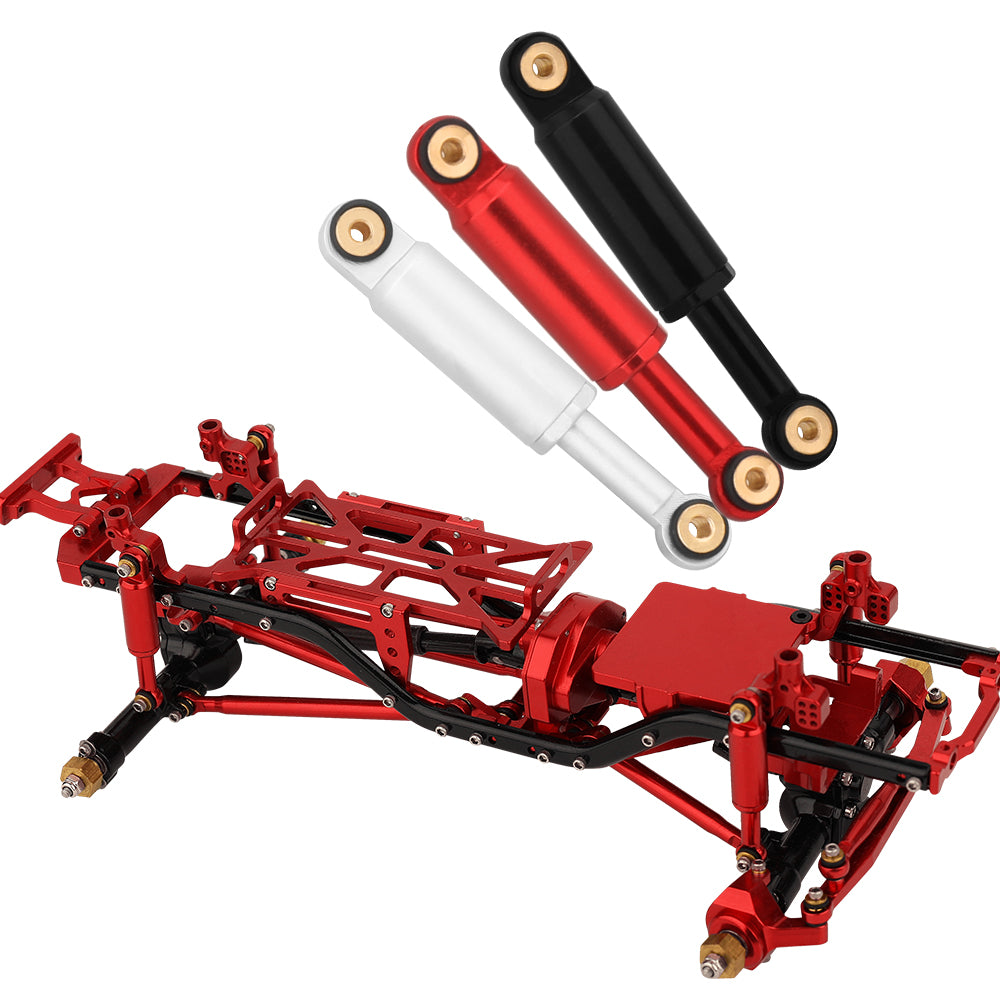 LonZeXy 4PCS Full Metal Shock Absorber 33mm Damper For Axial SCX24 90081 1/24 RC Crawler Car Internal Oil Suspension Upgrade Parts