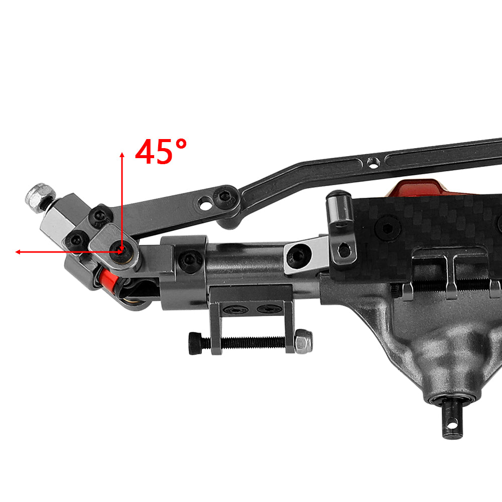 LonZeXy CNC Aluminum Front Middle Rear Axles Complete Set, 38T 13T Hardened Steel Differential Gear Axle Housing For 1/10 Axial SCX10 Gen1 RC Crawler Car Metal Upgrade Accessories