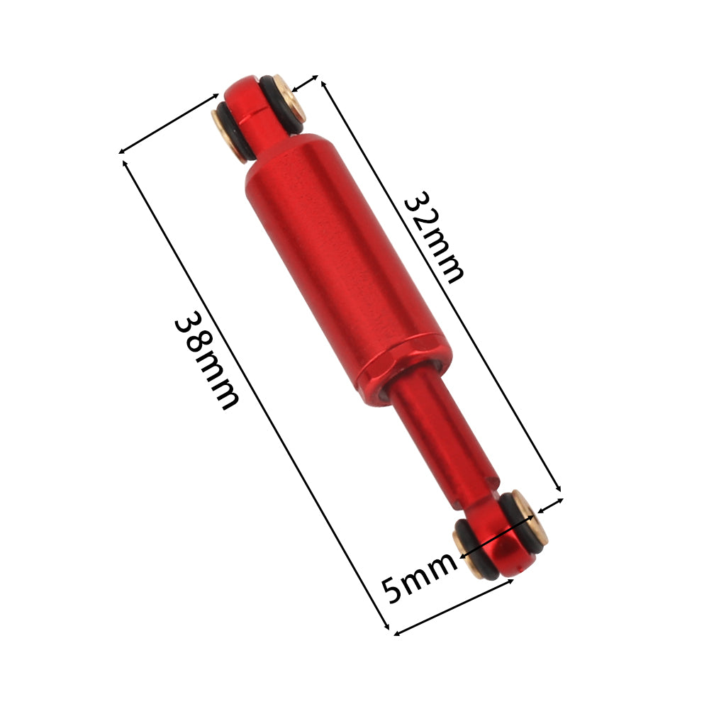 LonZeXy 4PCS Full Metal Shock Absorber 33mm Damper For Axial SCX24 90081 1/24 RC Crawler Car Internal Oil Suspension Upgrade Parts