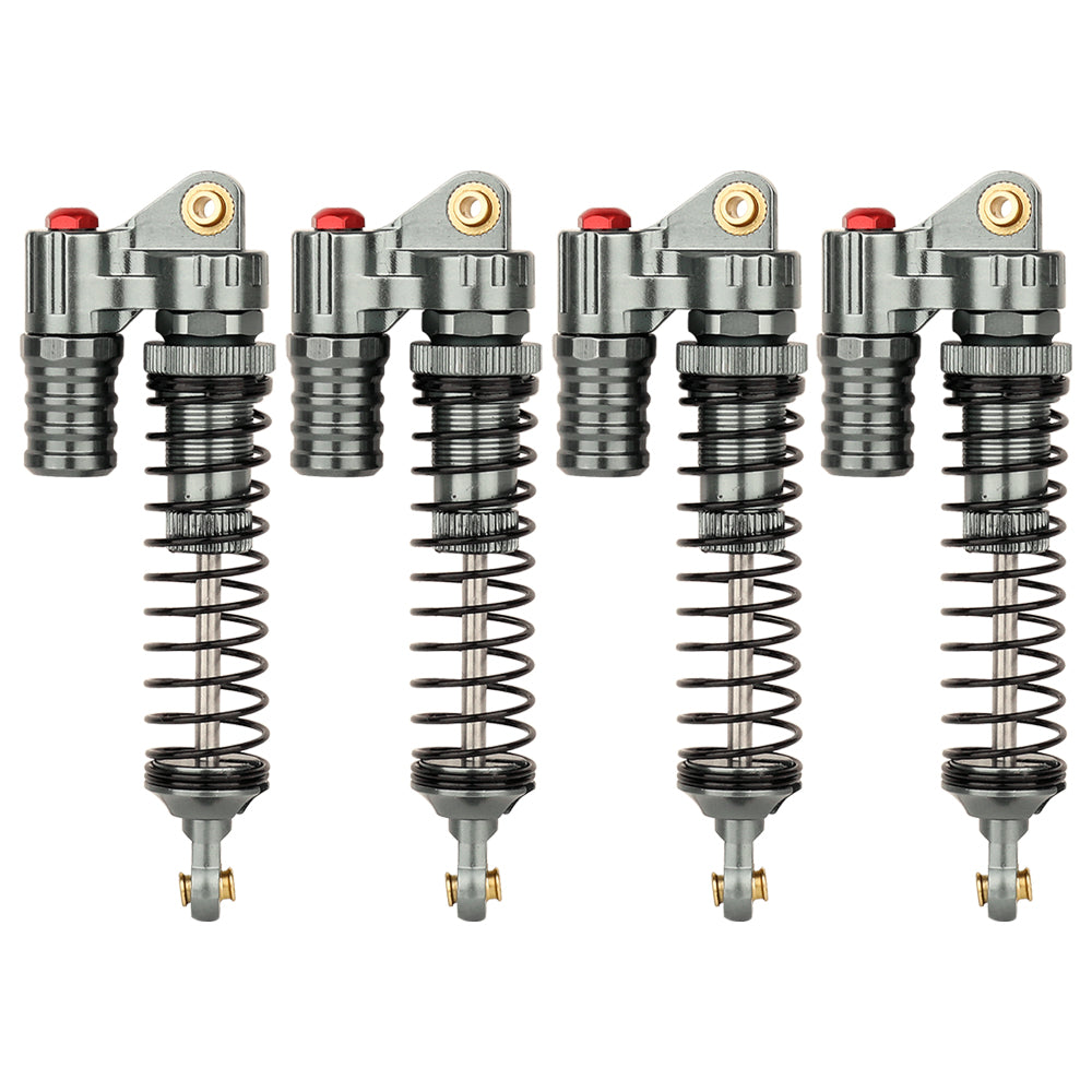 LonZeXy 1/10 RC Crawler Metal Piggyback Shock Absorbers 100mm Hole to Hole Oil Dampers 4PCS For SCX10 TRX4 D90 RC Car Upgrade Parts