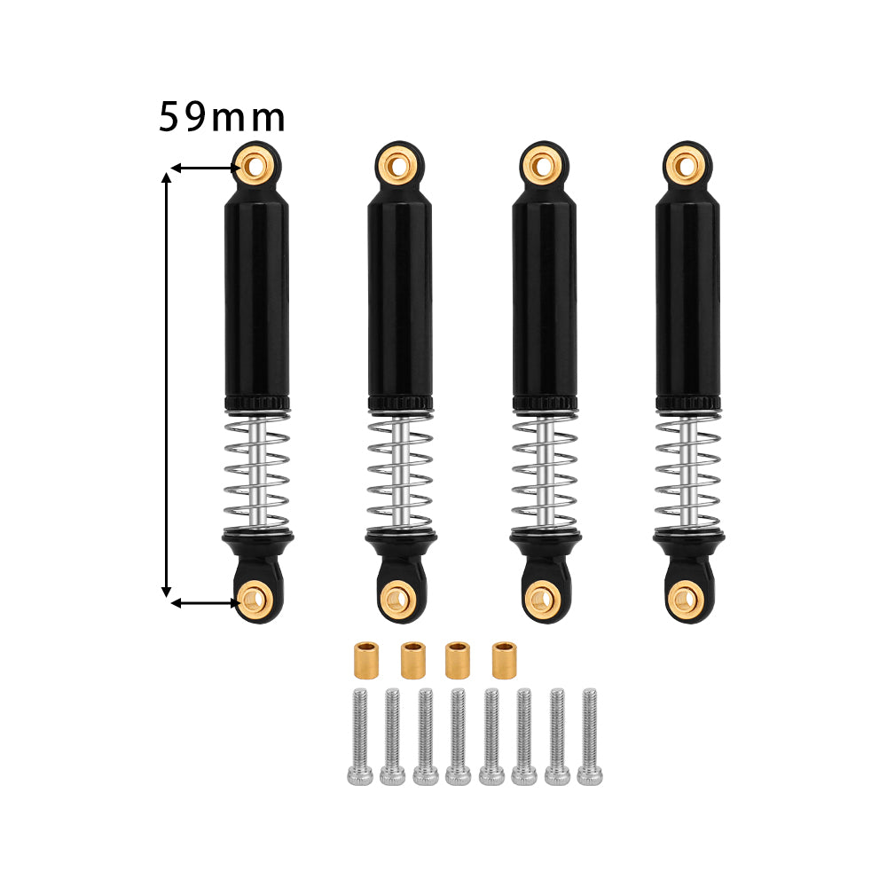 LomZeXy 4PCS Oil Shock Absorber 53/59/65/71/77mm Adjustable Damper For Traxxas TRX4M 1/18 RC Crawler Aluminum Suspension Upgrade Parts